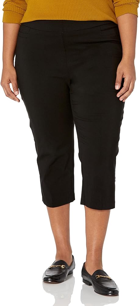 Briggs New York Women's Plus-Size Pull on Capri L Pocket