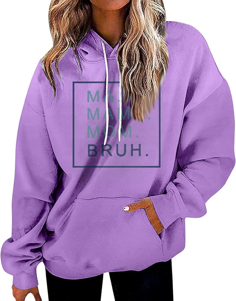 Polyester Sweatshirt, Navy Blue Hoodie Work Outfits For Women Office Cute Tops Womens Fashion Teacher Outfits For Women Long Sleeve Shirts For Women Womens Sweatshirt No Hood (Purple,XXL)