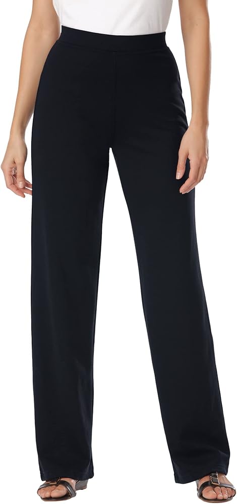 Woman Within Women's Plus Size Wide Leg Ponte Knit Pant