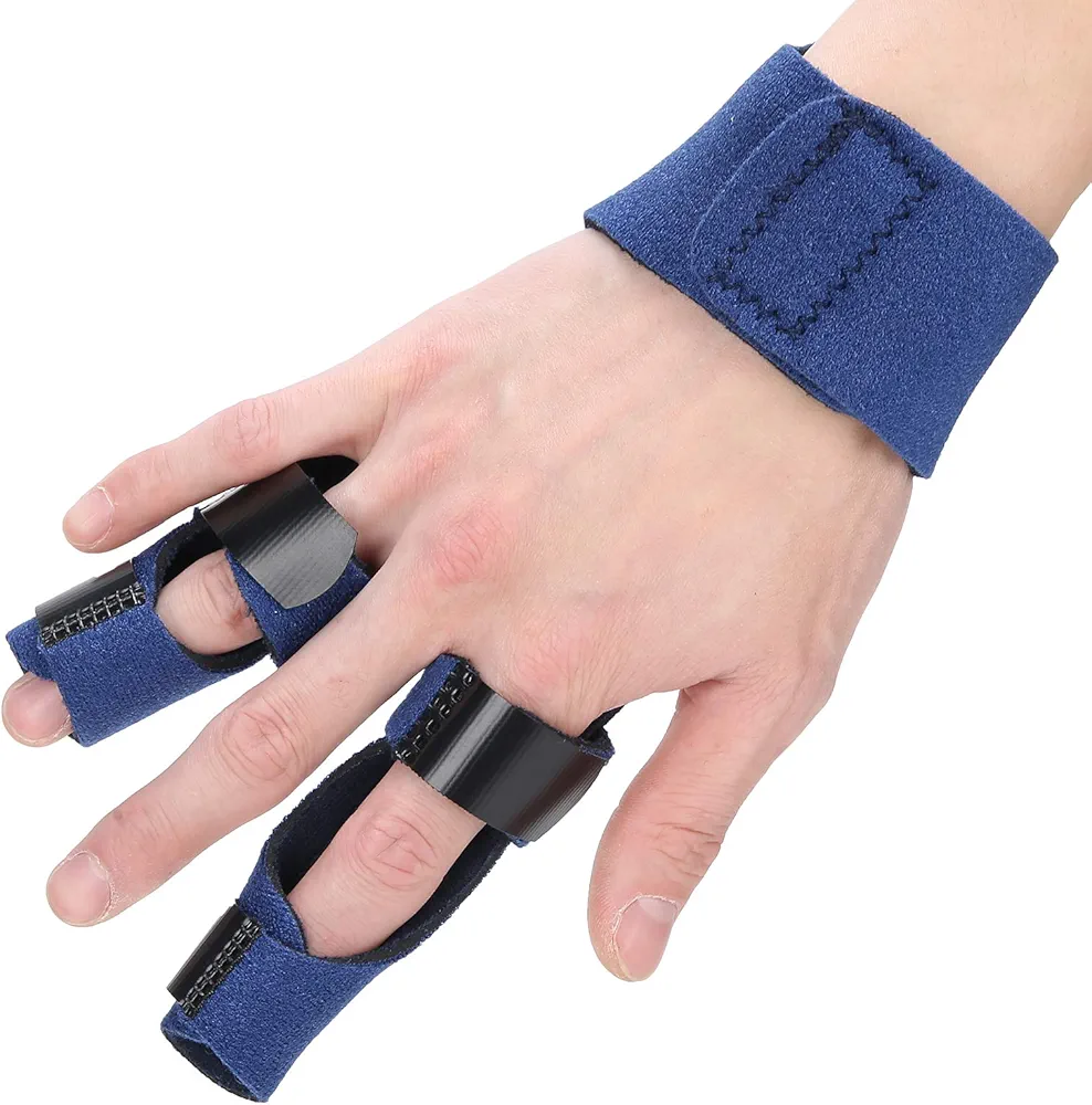 ZJchao Finger Splint, Comfortable Finger Brace Support for Broken Fingers Sprains Pain Relief Mallet Injury Arthritis Tendonitis, Left or Right Hand