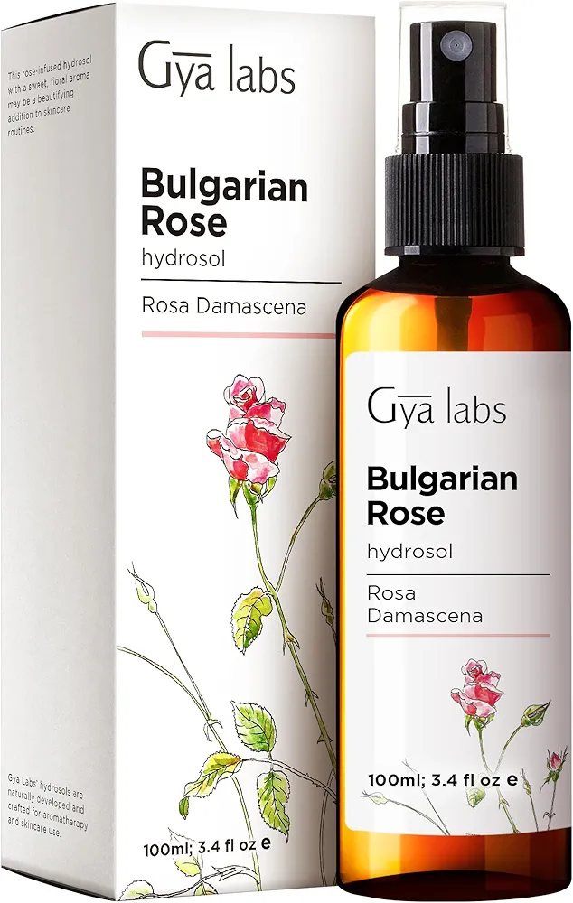 Gya Labs Bulgarian Rose Water Spray for Skin Care and Hair Care - Rose Toner to Moisturize Skin - Face Mist Spray for Hair - Natural Essential Oil Spray and Body Mist - 3.4 FL Oz