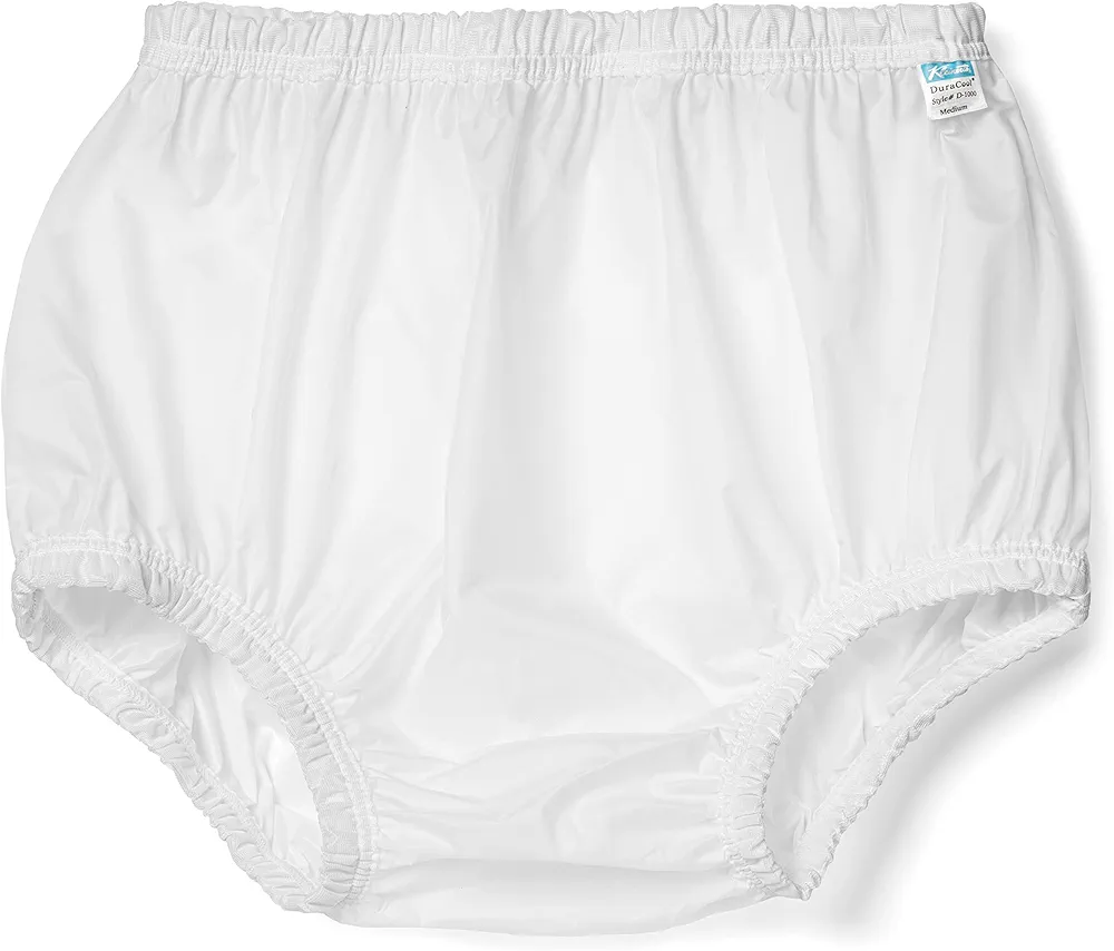 Incontinence Leak Protection, Washable Pull-On Cover Pant, Advanced Duralite-Cool-Lightweight-Durable- Kleinert's (Optic White, Medium)