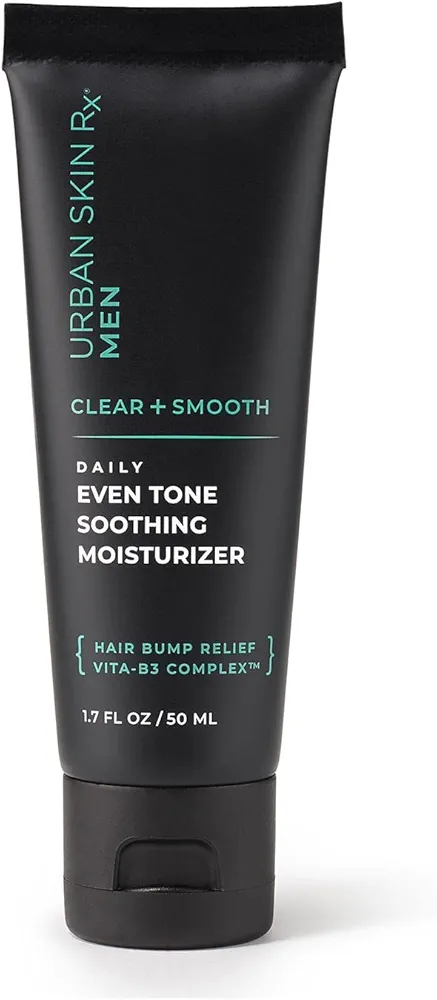 Urban Skin Rx Mens Daily Even Tone Moisturizer, Soothing, Lightweight Moisturizer for Men Hydrates Rough, Dry Skin. Formulated with Hyaluronic Acid, Aloe, Niacinamide and Provitamin B5, 1.7 Fl Oz