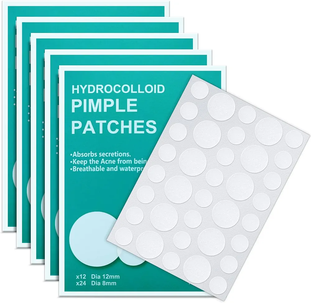 180 Counts Pimple Patches for Face Hydrocolloid Acne Patches for face Invisible Zit Patches for Face Pimple Patch Acne Spot Treatment Patch Blemish Patches Cover Patches Stickers