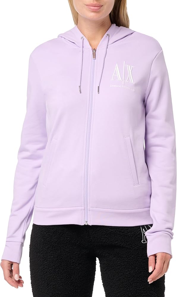 Armani Exchange Women's A|x Icon Zip Up Hooded Sweatshirt