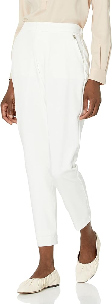 Tommy Hilfiger Women's Solane Aknle Pant, Ivory, 8