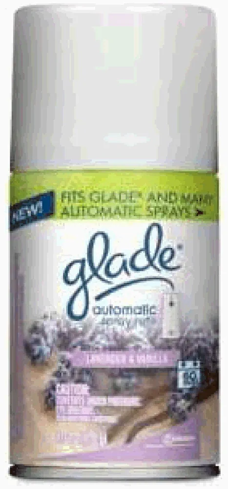 Glade Automatic Spray Refill, Air Freshener for Home and Bathroom, Lavender & Vanilla, 6.2 Oz