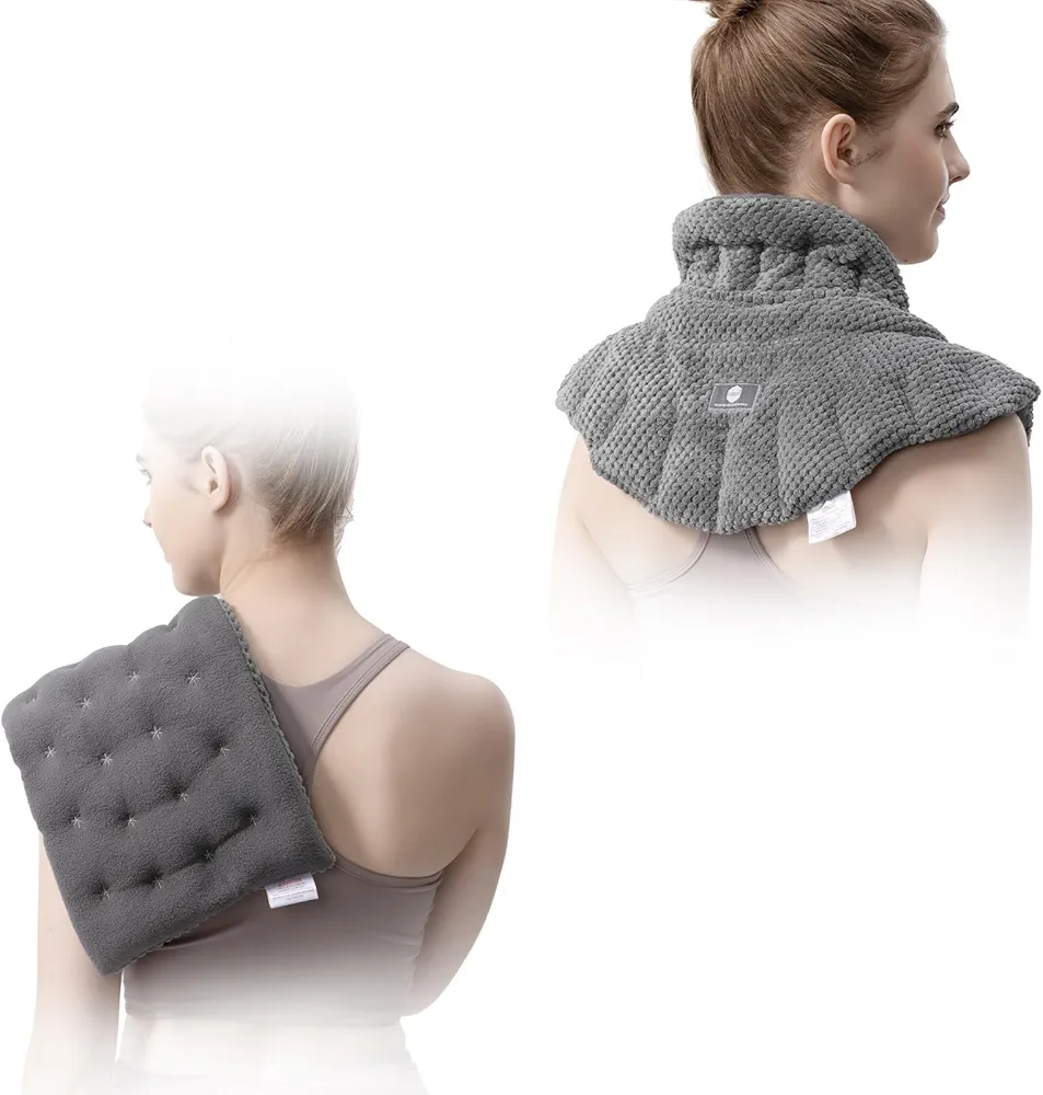 Microwave heating pad for neck and shoulders