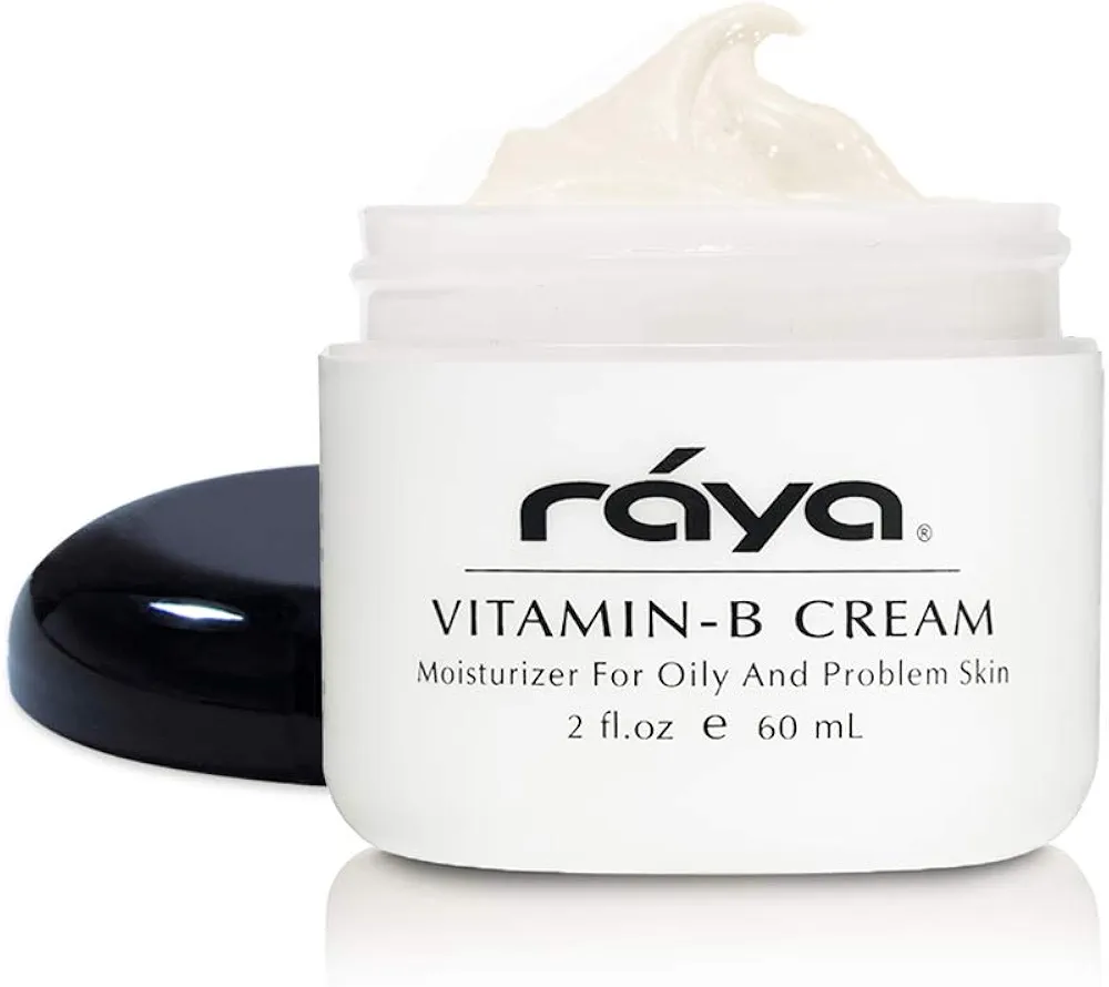 Raya Vitamin-B Cream (300) | Very Light, Hightly Effective, and Moisturizing Facial Day Cream for Oily, Break-Out, and Problem Skin | Controls Oil Overproduction | Great for Teens