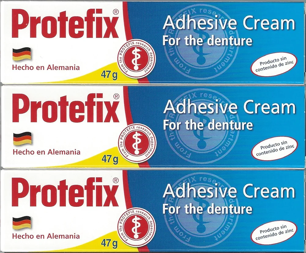 Adhesive Cream - Pack of 3 x 47g/1.66oz