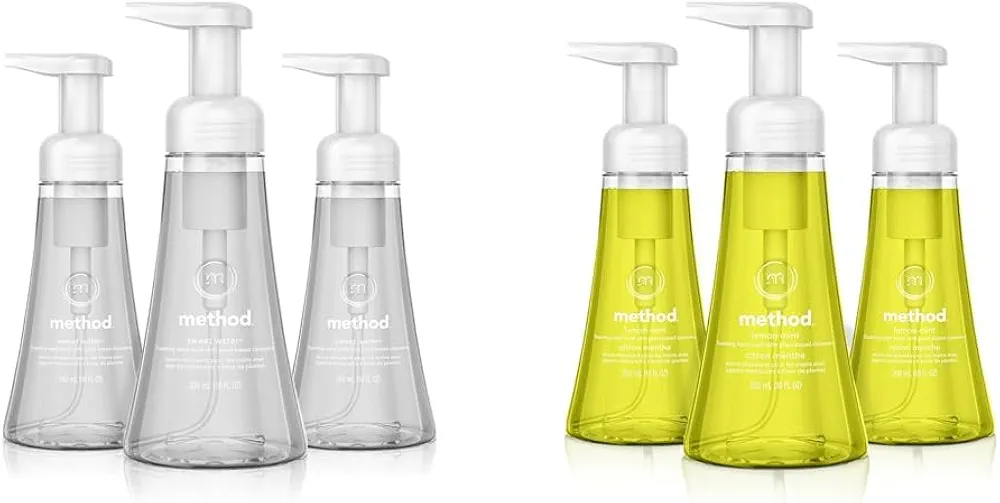 Method Foaming Hand Soap, Sweet Water and Lemon Mint Scents, Paraben and Phthalate Free, Biodegradable Formula, 10 fl oz (Pack of 3)