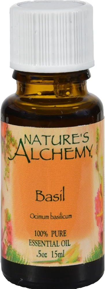 Nature's Alchemy Essential Oil, Basil (Ocimum Basilicum), 0.5 oz (15 ml)