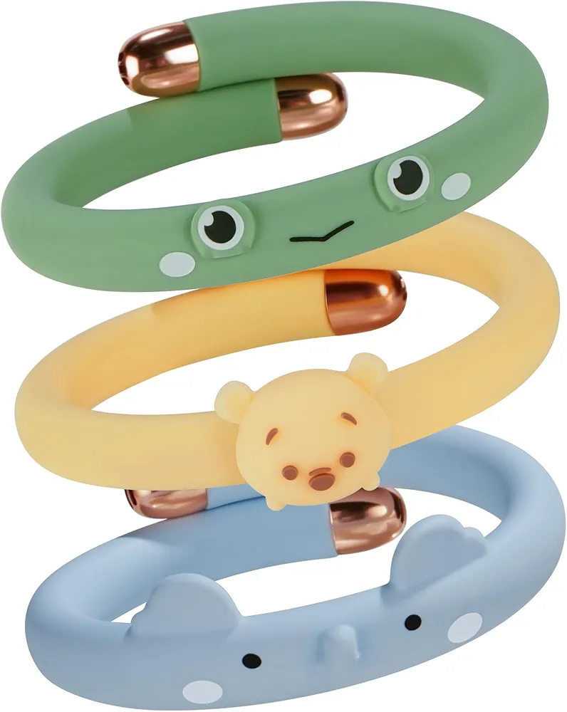 3Pack Mosquito Repellent Bracelets for Kids (Green, Yellow, Blue)