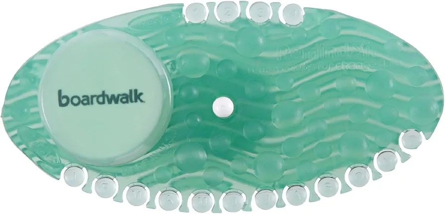 Boardwalk CURVP010I060M02AAS8100 Solid Curve Air Freshener - Cucumber Melon Fragrance, Green (10/Box)