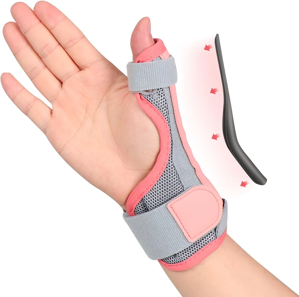 Cozyhealth Thumb Brace for Men and Women, CMC Joint Thumb Spica Splint for Pain Relief, Tendonitis, Thumb Wrist Stabilization Support for Right or Left Hand (Pink)