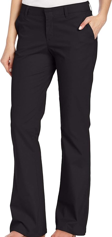 Dickies Women's Flat Front Stretch Cotton Blend Pants