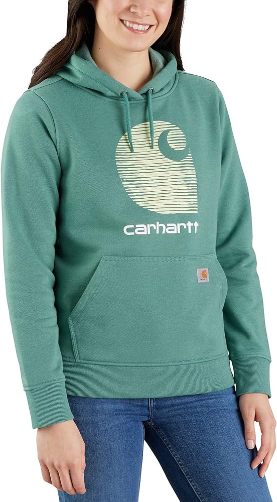 Carhartt Women's Rain Defender Relaxed Fit Midweight C Logo Graphic Sweatshirt