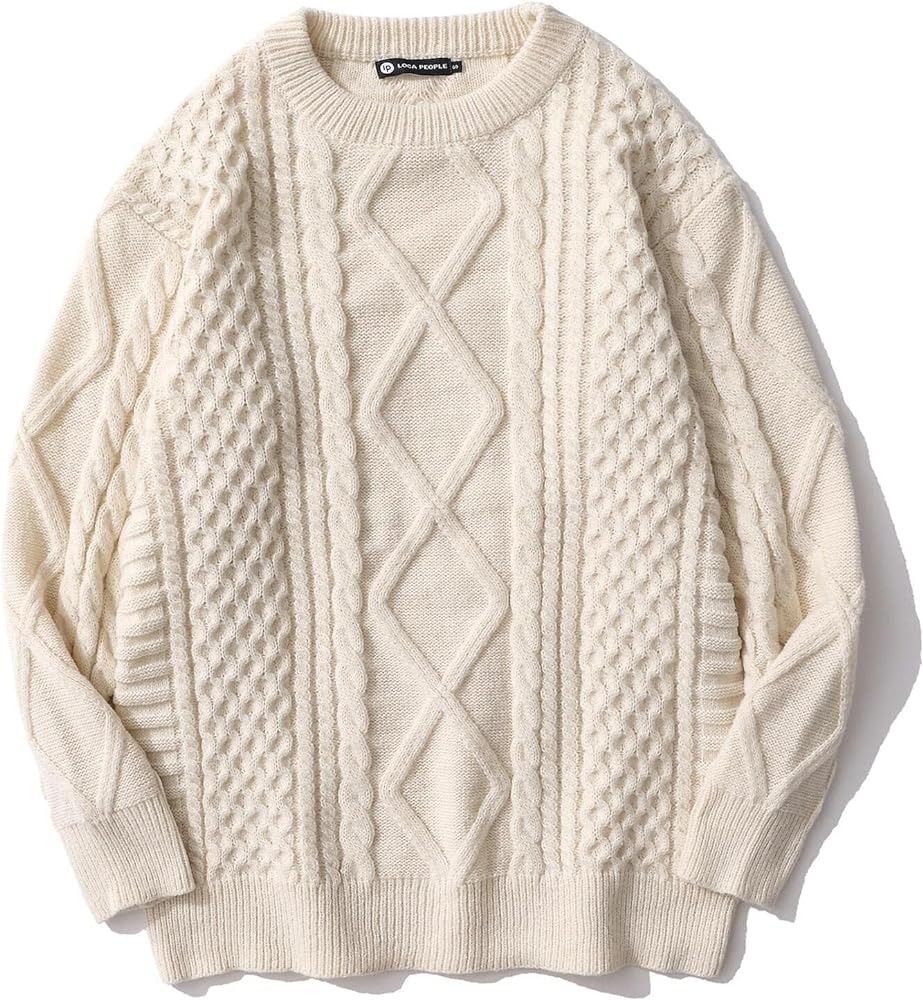 Vamtac Womens Oversized Sweater Cable Knit Sweater Cream Sweater Woman Rory Gilmore Sweater Beige Knitted Sweater