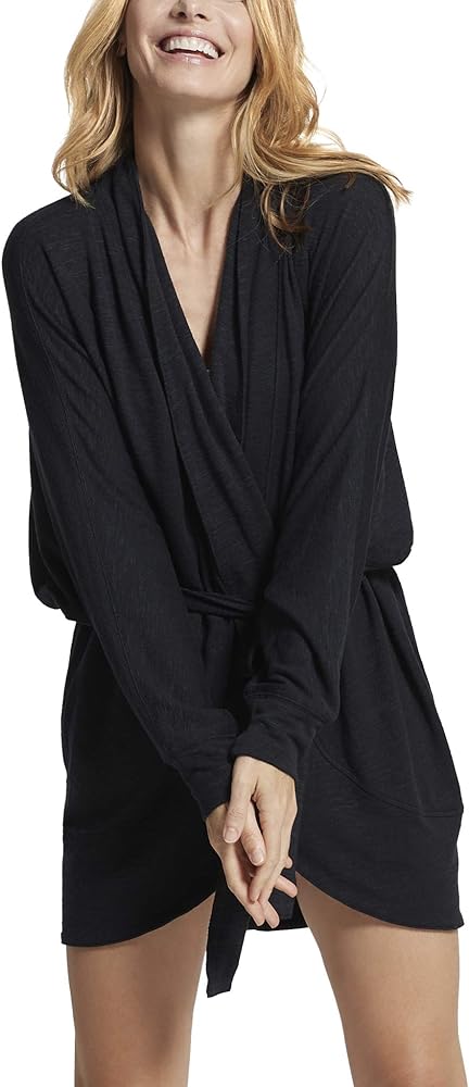 Yummie womens Slub Knit Lounge Cocoon Wrap Cardigan