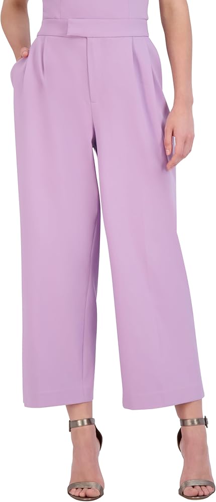 BCBGMAXAZRIA Women's Wide Leg Cropped Trouser Pants