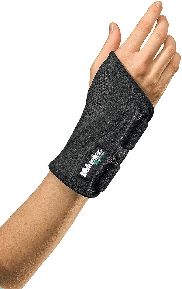 Mueller Green Fitted Wrist Brace, Left, LG/XL