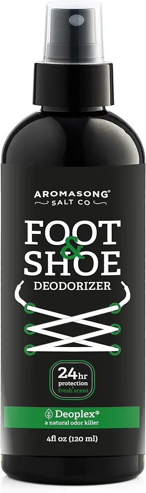 Aromasong Natural Shoe Deodorizer and Foot Spray - 24-Hour Freshness Foot Odor Eliminator for Feet - Extra Strength Fresher for Smelly Shoes & Stinky Feet Spray with Refreshing Scent, 4oz