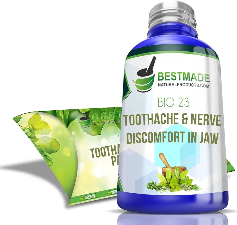 BestMade Natural Products Toothache & Nerve Pain In Jaw Bio23, 300 Pellets, For Relief Of Trigeminal Neuralagia & Associated Muscle Spasms, Painful Cavities, Tooth Sensitivity & Pain After Dental Work