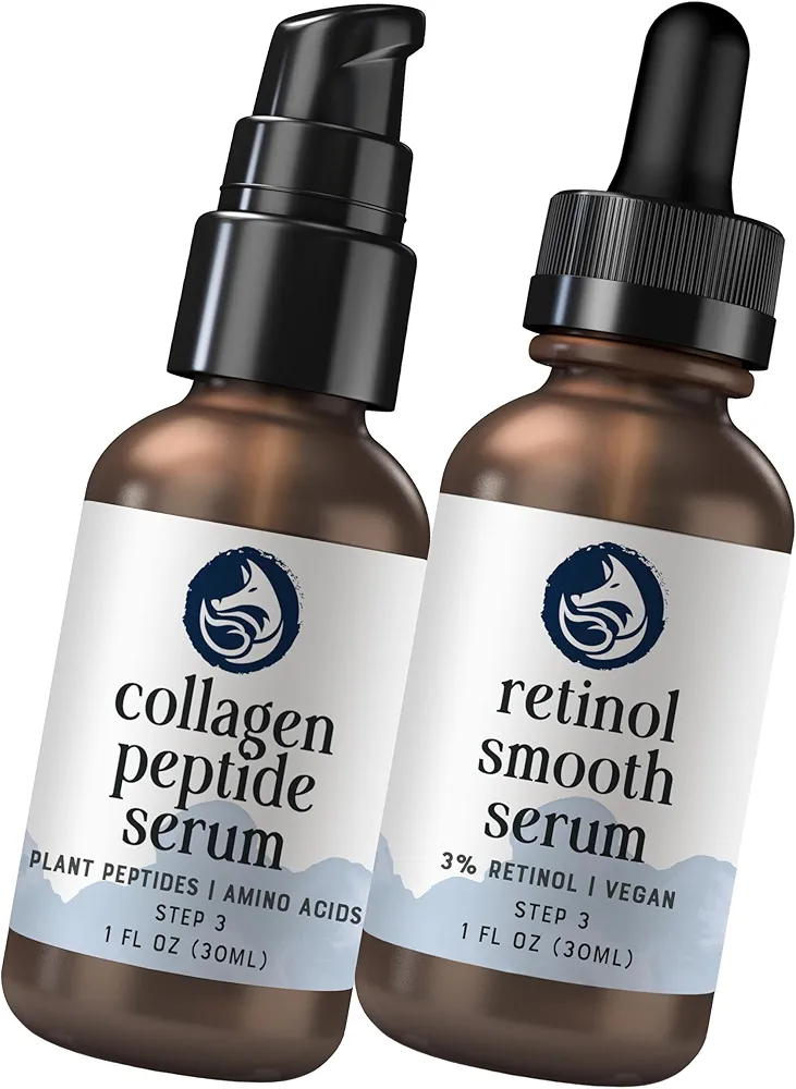 Youthful Skin Duo: Peptide Collagen Serum & Retinol Face Serum