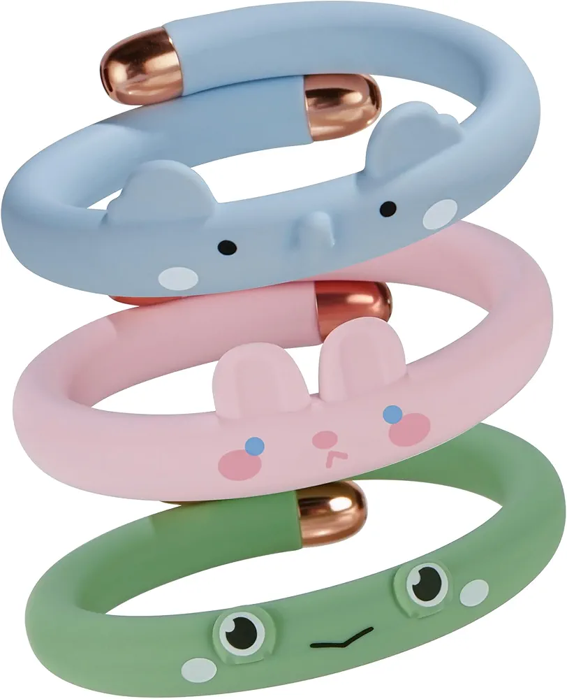 3Pack Mosquito Repellent Bracelets for Kids (Blue, Pink, Green)