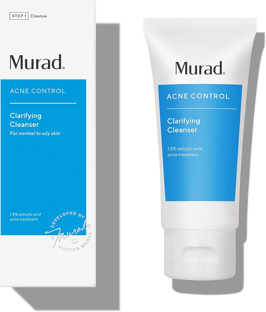 Murad Clarifying Cleanser - Acne Control Salicylic Acid & Green Tea Extract Face Wash - Exfoliating Acne Skin Care Treatment Backed by Science