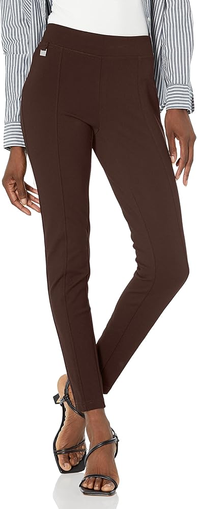 Zac & Rachel Women's Pull on Ankle Pant with Metal Tab