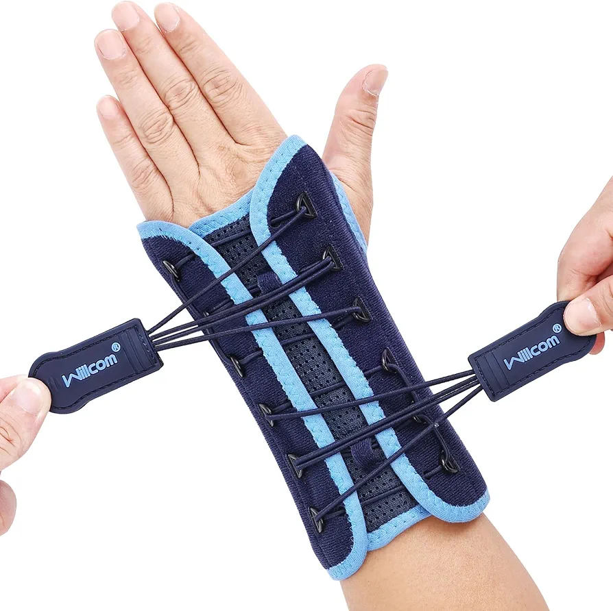 Quick Wrap Wrist Brace for Carpal Tunnel Syndrome, Night Sleep Support, Hand Splint for Arthritis Pain, Sprain, Sports Injuries (Left-Medium,6-8.5 inch)