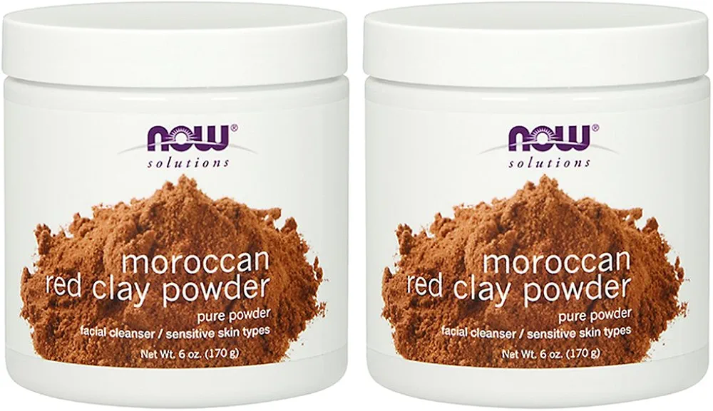 NOW Red Clay Powder Moroccan, 6-Ounce (Pack of 2)