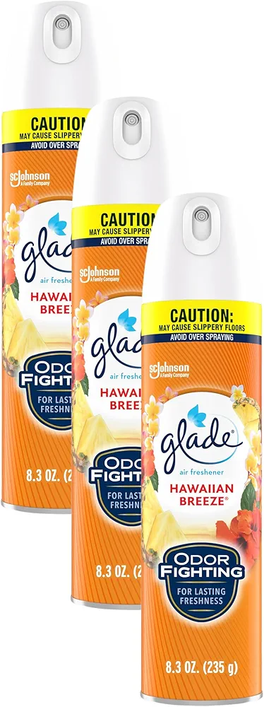 Glade Air Freshener Room Spray, Hawaiian Breeze, 8.3 oz (Pack of 3)