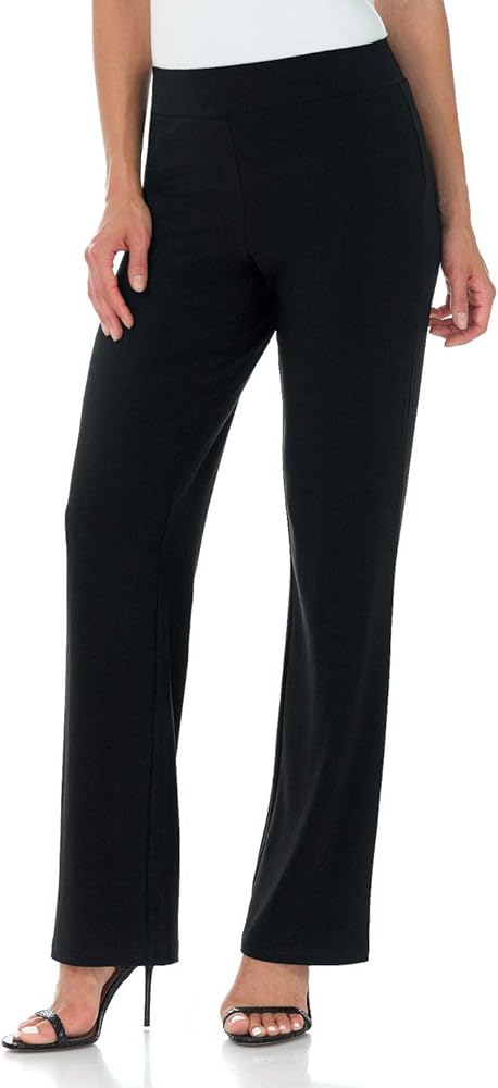 Rekucci Travel in Style Women's Soft Knit Classic Straight Leg Pant