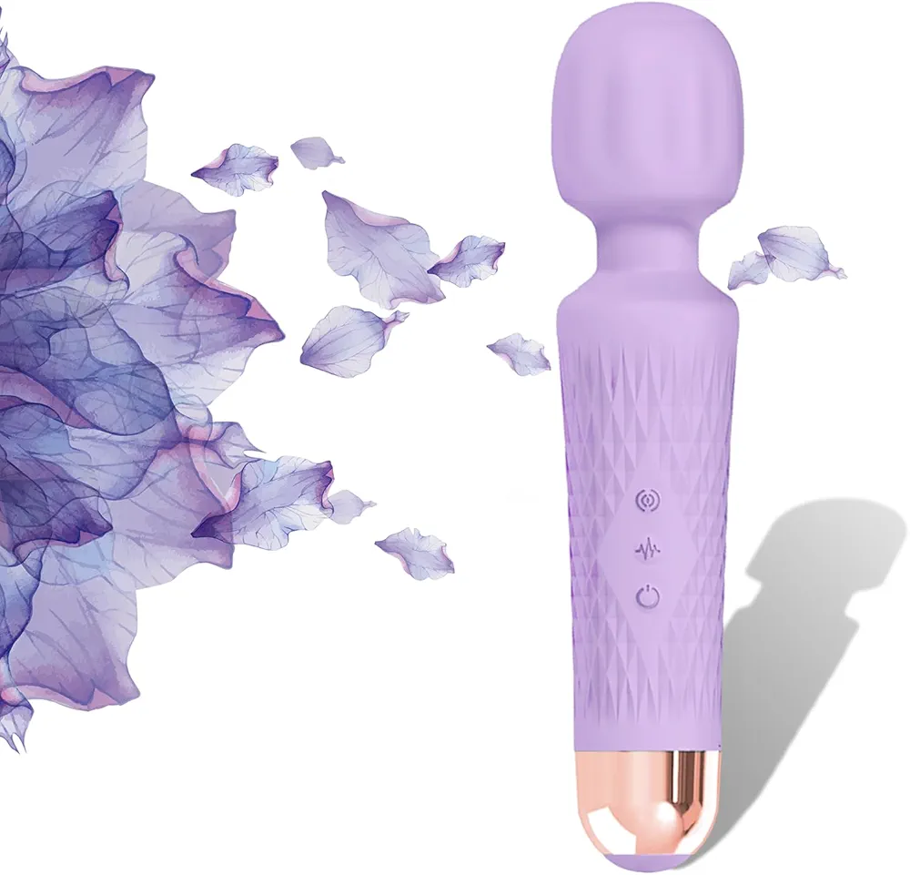 The Original 3-in-1 Personal Massager - Cordless, 2 hrs Continuous Vibration - Quiet & Waterproof - Vibrating Wand for Neck, Back Pain, Tension Relief & Muscle Soreness (Purple)