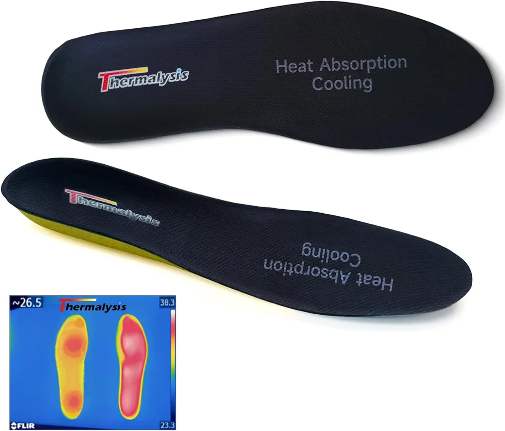 Cooling Insoles, Thermalysis Aire Thermostatic Insoles, Relieve fatigue, Breathable Insoles, Cushion Insoles, Comfort and not stuffy for long-term use, Shoe inserts Man/Woman (Mens 8-(260mm))