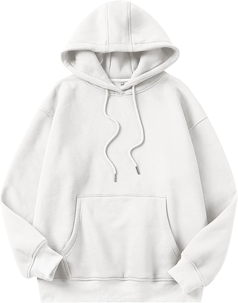 ANRABESS Women's Oversized Fleece Hoodies Basic Pullover Sweatshirt Fall Fashion 2024 Outfits Trendy Y2k Teens Preppy Clothes