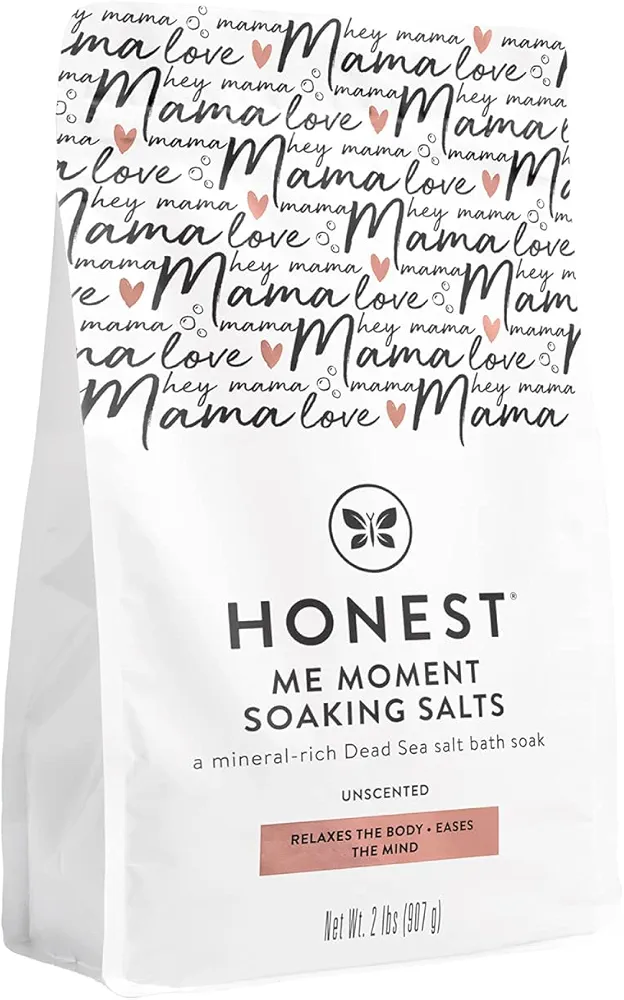 The Honest Company Honest Mama Me Moment Soaking Salts | Calming, Mineral-rich Dead Sea Salt Soak | 2 lbs