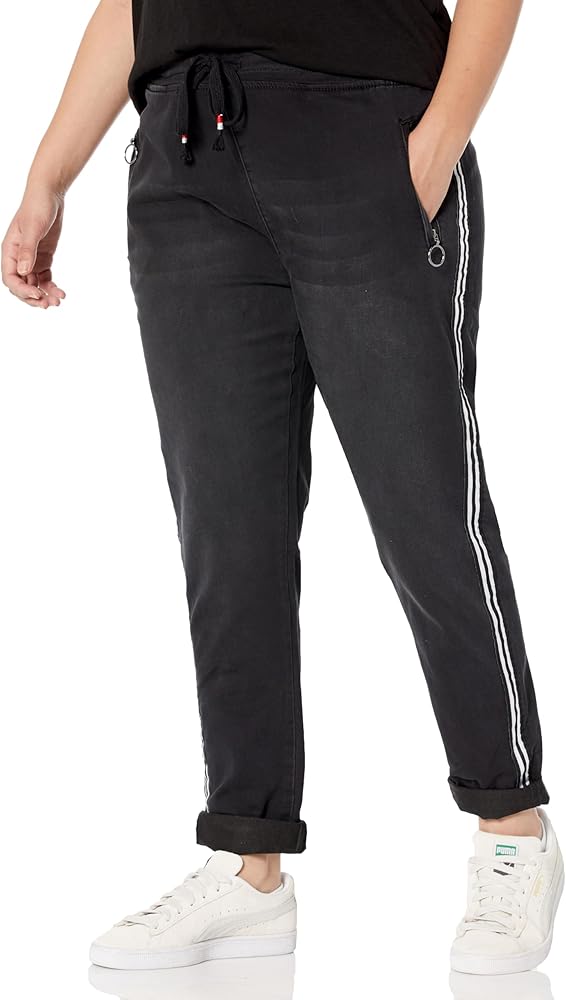 Zim and Zoe Women's Zim&Zoe Plus Size Jogger Shay Side Str