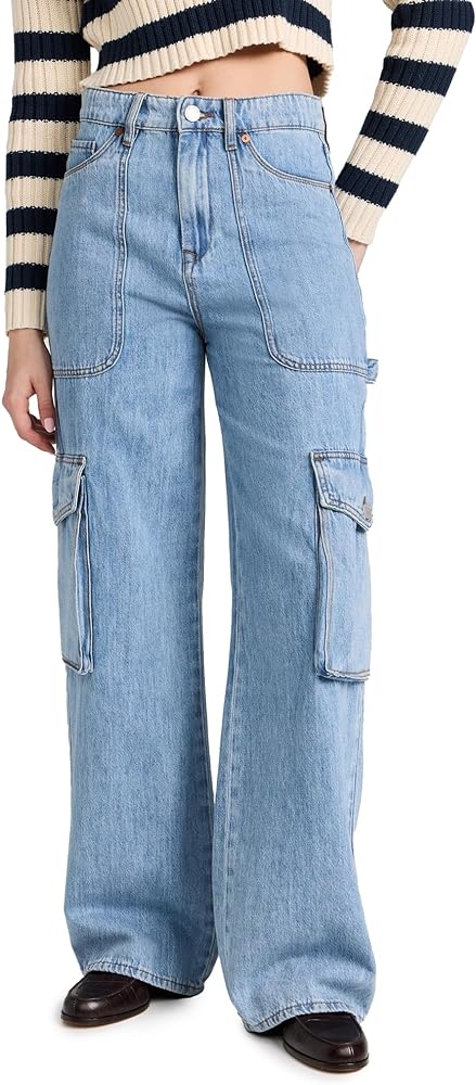 [BLANKNYC] Womens Women's The Franklin Fit Cargo Carpenter Denim PantJeans