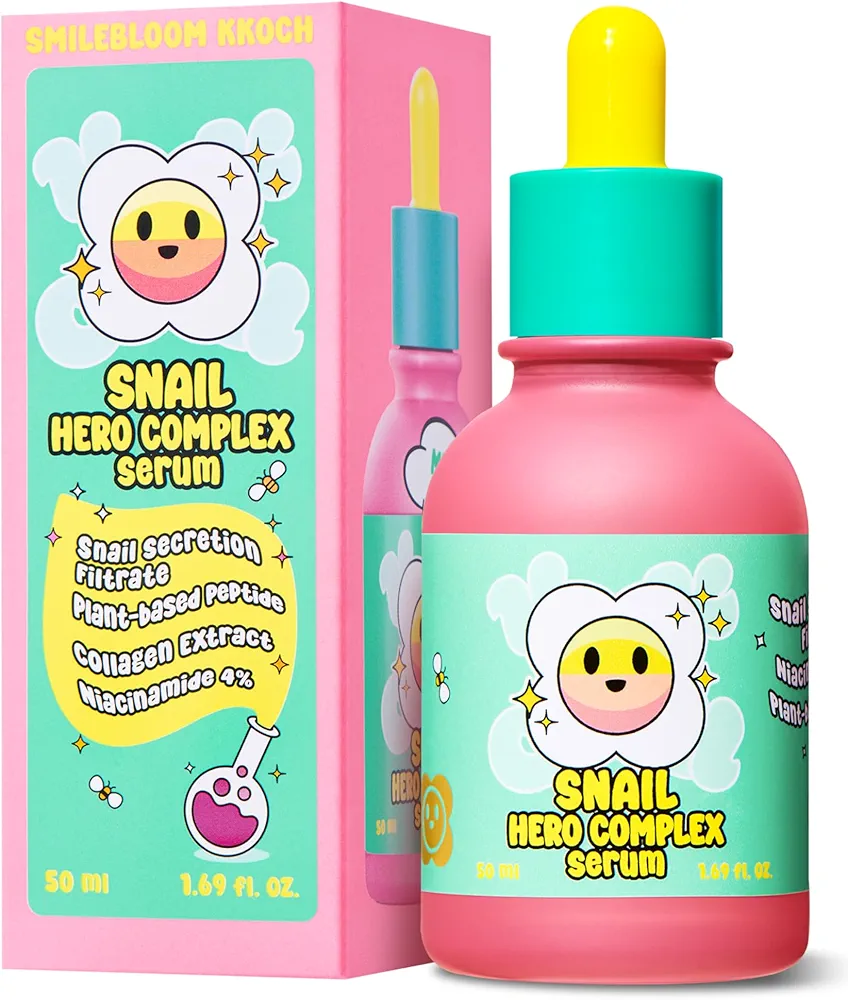 Snail Mucin 85% Face Serum 1.69 fl oz 50ml | Hydrating Face Serum Packed with Vegan Collagen & Peptide | Age-Defying Korean Face Serum Snail Moisturizer for sensitive skin