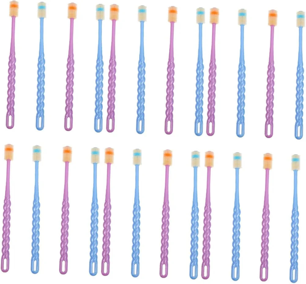 NOLITOY 24 Pcs Baby Toothbrush Baby Teeth Cleaning Brush Toothbrush for Kids Toothbrushes for Children Baby Tooth Cleaning Tool Boys Toothbrushes Toothbrush for Infant Baby Dental Products