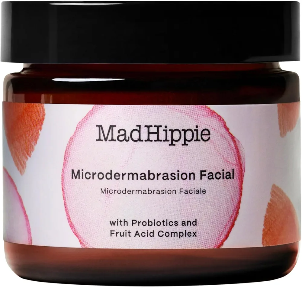 Mad Hippie MicroDermabrasion Facial - Exfoliating Face Scrub with Glycolic Acid, Mandelic Acid, AHA Complex & Hyaluronic Acid, 2.1 Fl Oz