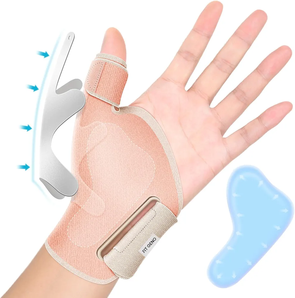 Fit Geno Thumb Brace Left Hand Splint: Spica for Women Carpal Tunnel Pain - De Quervain's Tenosynovitis Arthritis Relief - Stabilizer for Thumb Arthritis Tendonitis - Sprain CMC Support