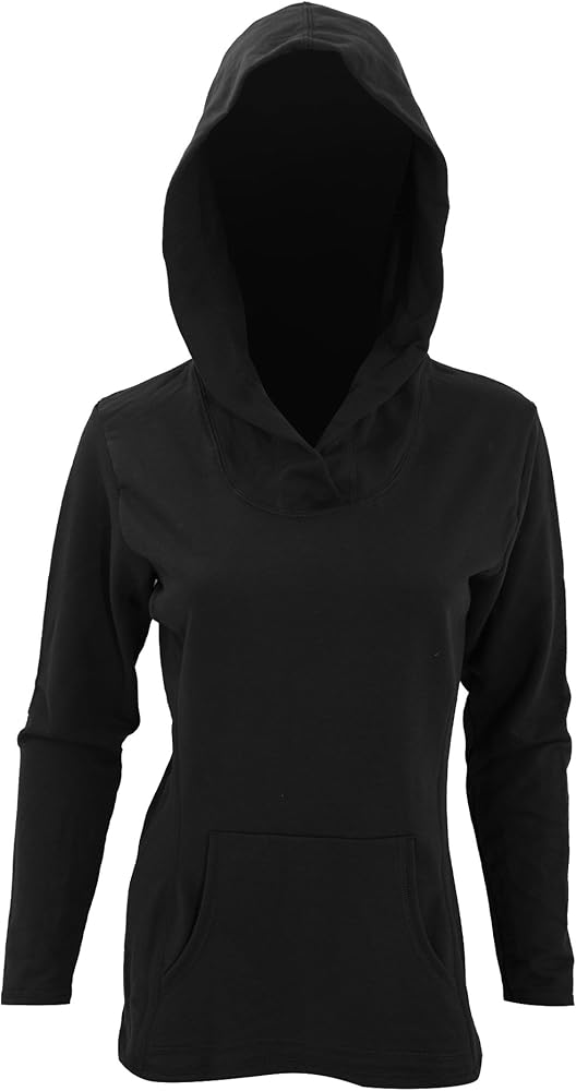 Anvil Womens/Ladies Hooded French Terry Sweatshirt/Hoodie (2XL (16-18 US)) (Black)