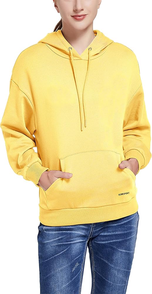 KOWSPORT Women's Hoodies Pullover Tops Drawstring Hoodie for Women Casual Hooded Sweatshirts with Pocket Size S-2XL