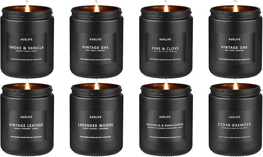 Scented Candles Set | Men Candles Gift Set, Candles for Him