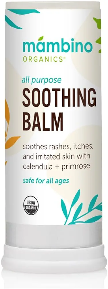 All Purpose Soothing Balm – Organic, Egyptian Calendula & Evening Primrose – Itch Relief for Bug Bites, Daiper Rash, Chafing, Irritated Skin – Cruelty-Free Skin Care by Mambino Organics, 0.63 fl oz