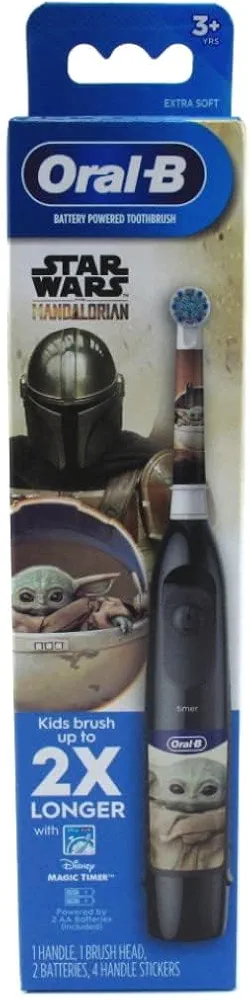 Oral-B Kid's Battery Toothbrush Featuring Star Wars The Mandalorian, for Kids 3+